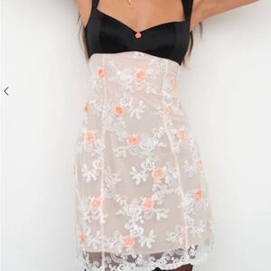 For Love And Lemons Black and White Floral Mini Dress